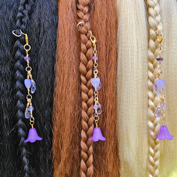 Purple Fairy Hair Charm