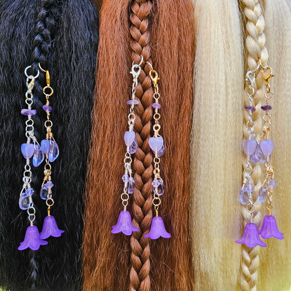 Purple Fairy Hair Charm